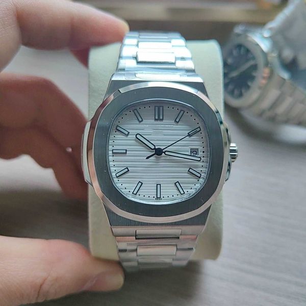 

luxury watches 3k 40mm 3k pp5711 8.3mm superclone pp watch ice blue white answer sports men's three-pin automatic mechanical high-end f, Slivery;brown