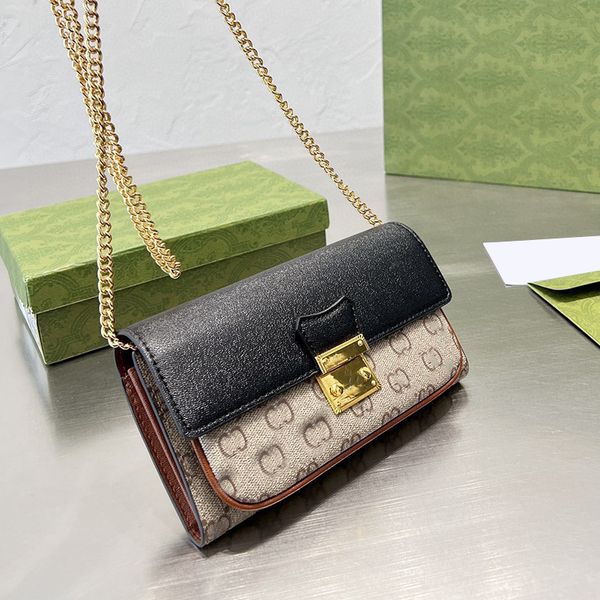 

french designer woc flower bags card holder multi pochette puerse with gold metal chain crossbody shoulder outdoor sacoche luxury handbags 2, Red;black