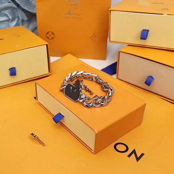 

accessories diamond ring luxury designer necklace flowers clover bangle women fashion 1 gold plated curb chain pendant necklaces brand doubl, Silver