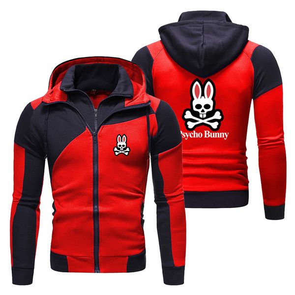 

sports men casual hooded sweatshirts male streetwear printed hoodies zipper autumn hoodies, Black