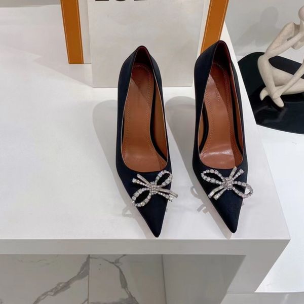 

2023 dress shoes begum sun crystal buckle wine glass heel colorful diamond sandals shine cap toe heels tip with the empty women' shoe s, Black