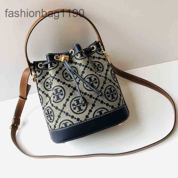 

handbags shouders designer torys bags autumn cowhide 2023 canvas winter single shoulder diagonal span leisure women's drawstring bucket