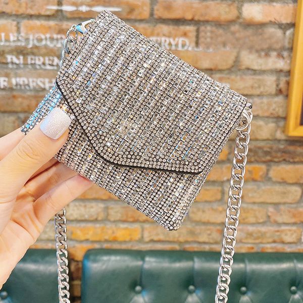 

evening bags luxury designer evening clutch bag handle rhinestones silver shiny crystal wedding purses and handbag shoulder bag mini bag 230