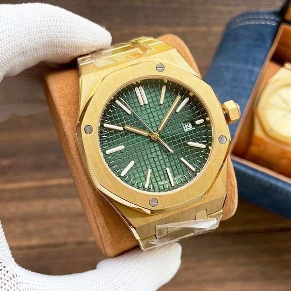 

mens automatic mechanical movement watches sapphire glass 5 atm rubber watchband diving super luminous mens watch 2023 waterproof audemar gs, Slivery;golden
