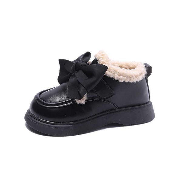 

chil1en's shoes girls' big cotton shoes chil1en's plush bean shoes 1 winter 1 style baby's thickened warm snow cotton bo, Black