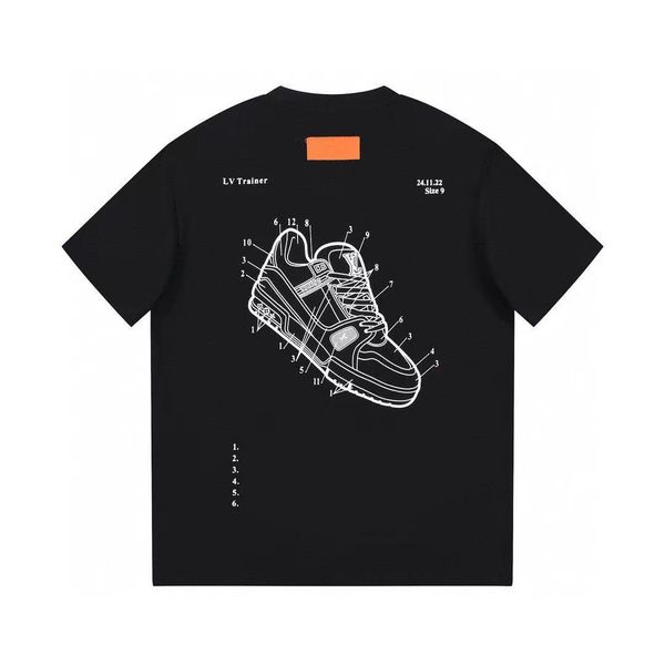 

new men's printed t-shirt t-shirt sweatshirt fashion high street short sleeve summer casual t-shirt breathable crew collar for men and, White;black