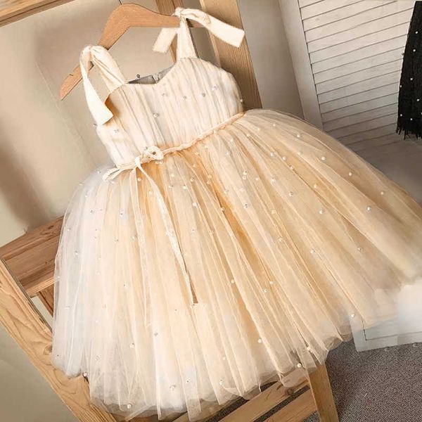 

girl's dresses baby girl tulle dress princess party tutu fluffy dress flower wedding champagne gown children clothing kids clothes vest, Red;yellow