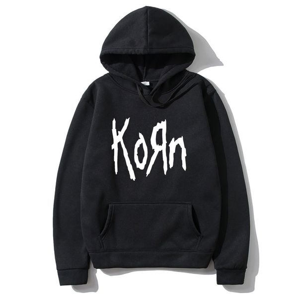 

womens hoodies sweatshirts korn rock band letter hoodie men women hip hop harajuku cotton high street sweatshirt autumn winter 230227, Black