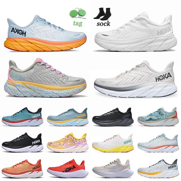 

hoka clifton 8 mens outdoor shoes white sneakers women hoka shoes summer song ice flow lunar rock seeweed brown goblin blue real teal aquare