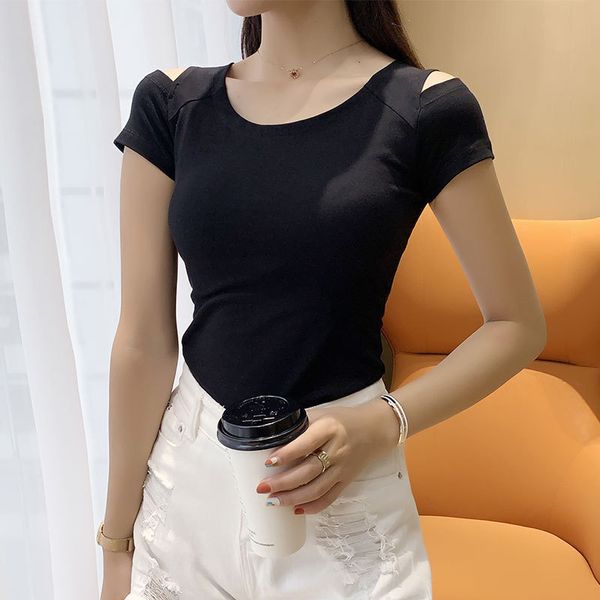 

zometg women's t shirts summer ladies t shirts cotton comfortable t shirts for lady zmtgl165, White