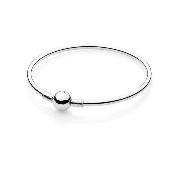

925 sterling silver charm bangle bracelet for pandora fashion party jewelry for women girlfriend gift designer charms bracelets with origina, Black