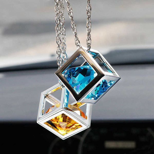 

interior decorations creative crystal car decoration ornaments hanging trim rearview mirror pendant interior accessories r230228