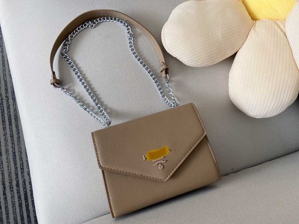 

2023 luxury solid flap envelope telescopic chain shoulder strap shaped crossbody matching gift box packagehigh