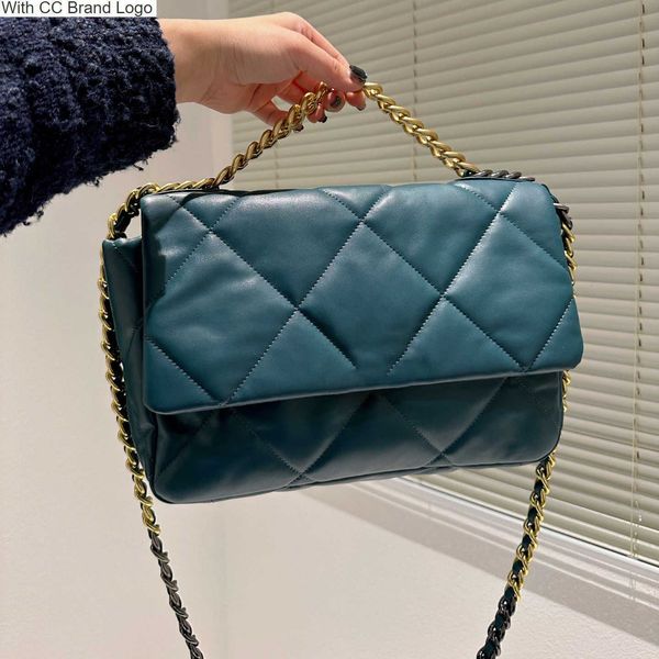

cc brand totes 30cm jumbo 19 series chain handle totes bags classic lambskin quilted metal shoulder strap large capacity sacoche designer mu