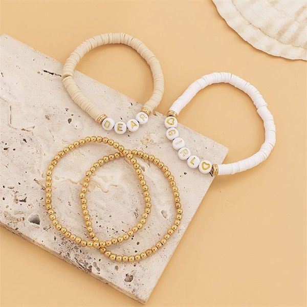 

hand bracelet chain bracelets for women gold plated bangle personalised multilayer letters mashup beaded bracelet bracelet link chain love d, Black