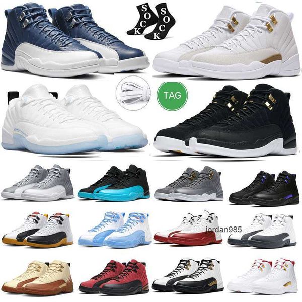 

men basketball shoes jumpman 12 12s stealth flu game french blue royal dark concord black taxi playoff royalty grind release sports sneakers