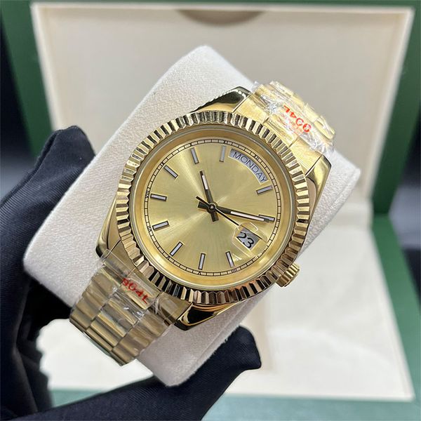 

men's automatic watches 41/36/31/28mm calendar/date stainless steel watch luminous sapphire waterproof wristwatches luxury wristwatch, Slivery;brown