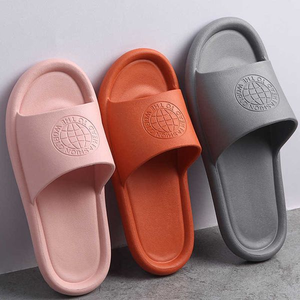 

slippers dome cameras spot couple's pure color slippers non-slip shoe sole thick bottom home universal fashion slippers men slippers sh, Black