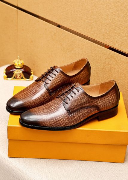 

classic business 2023 men's party wedding dress shoes male fashion brand lace up comfort casual breathable flats size 38-45, Black