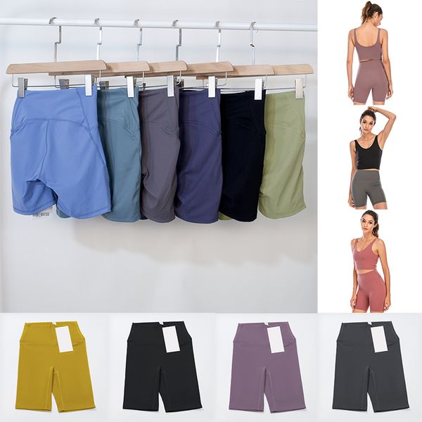 

yoga shorts pants women leggings trendy new womens workout gym wear solid color sports elastic fitness lady overall tights short legging, White;black