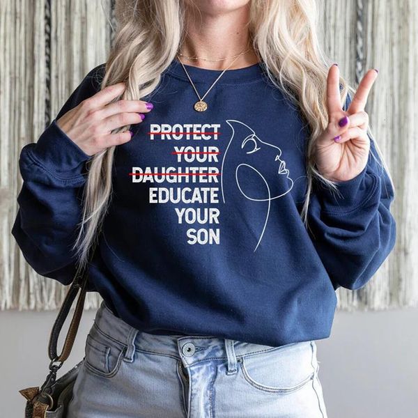 

womens two piece pants protect your daughter educate son sweatshirt feminist sweatshirts women empowerment hoodie ruth bader ginsburg pullov, White