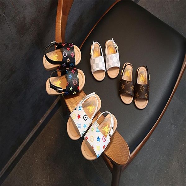 

summer boys girls kids sandals baby children shoes  styles toddler slippers soft bottom infant designer shoe for whole and re340p, Black;red