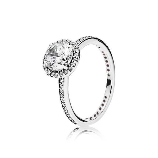 

real 925 sterling silver cz diamond ring with original box set fit pandora style wedding ring engagement jewelry for women girls223g