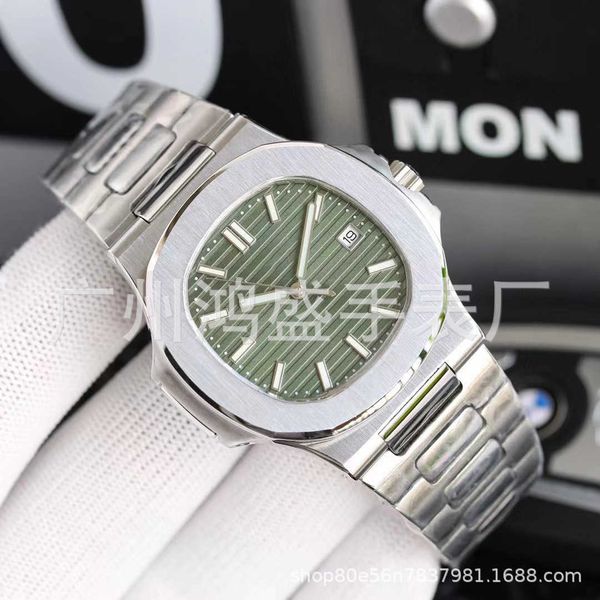 

3k pp5711 8.3mm superclone pp watch precision steel mechanical watch men's band feili handgrenade glow, Slivery;golden