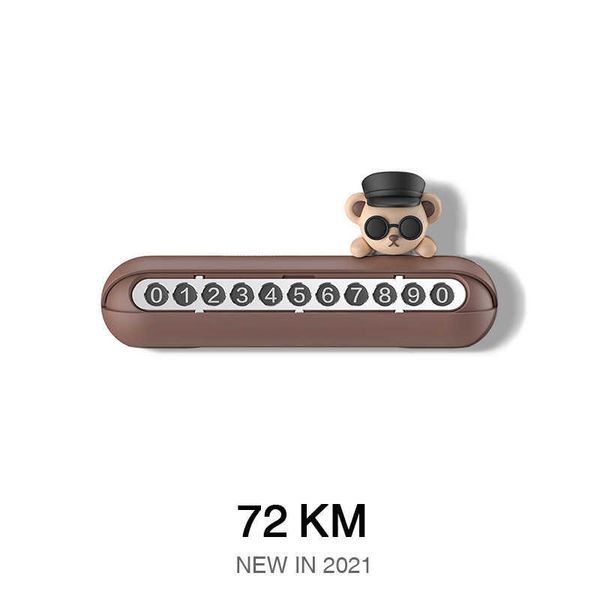 

decorations teddy bear car interior accessories parking card for auto license temporary ssign phone number plate r230228