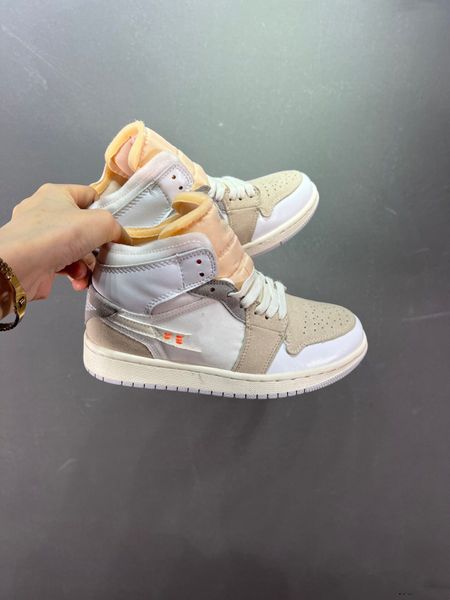 

shoes girls boys jumping wholesale jumpman 1 1s mid se craft inside out white grey brand name outdoor designer sneakers