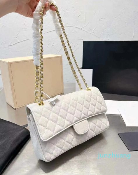 

cc bag 25cm classic flap luxury big brand bag caviar grained cowhide leather fashion handbag cf womens wallet golden 05 shoulder bags cross