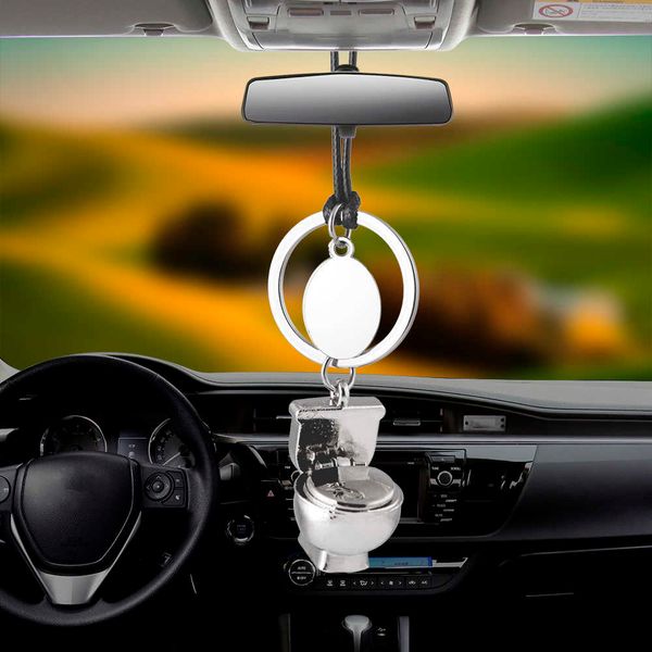 

interior decorations car pendant ornaments charms funny closestool rearview mirror decoration hanging auto decor accessories styling friend