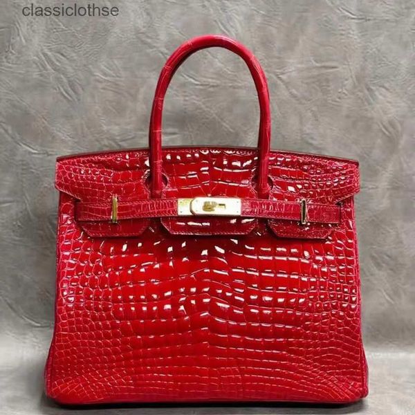 

original edition 7a h home designer birki bags for women 2023 pink crocodile pattern real leather bag women's