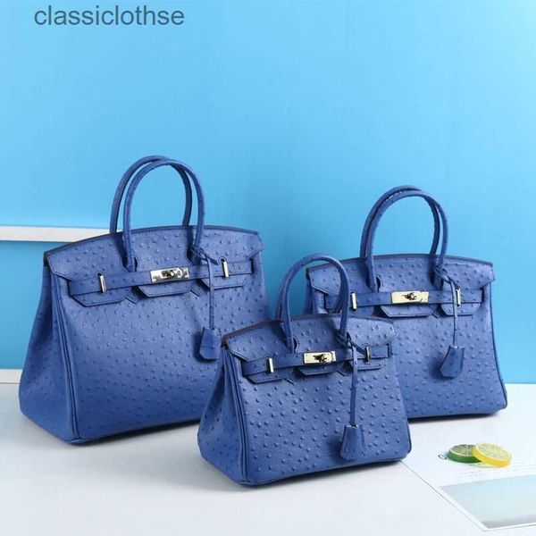 

original edition 7a h home designer birki bags for women large capacity ostrich grain cow leather bag fashiona