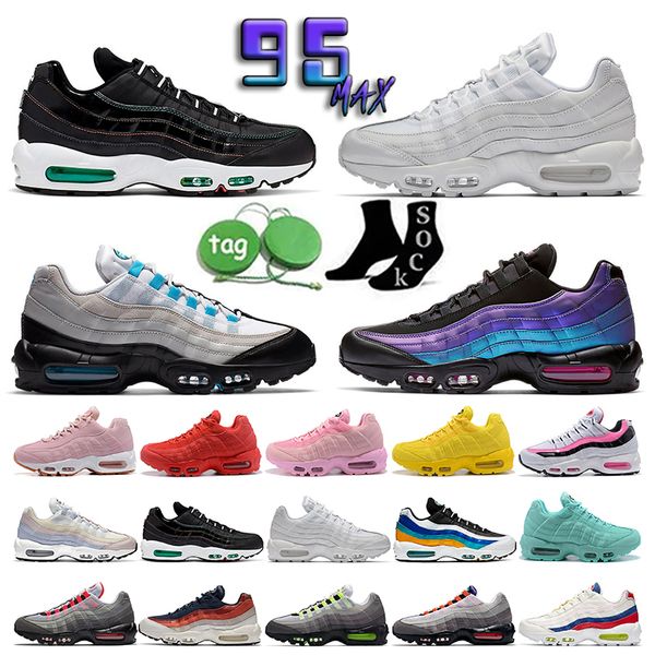 

solo 95 og men running shoes 95s airmaxs neon triple black classic green cork pink ghost white multi mens womens trainers sports