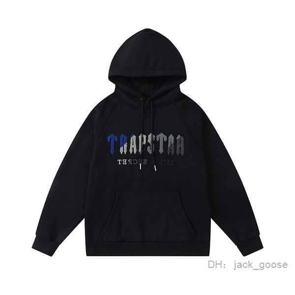 

tracksuit trapstar brand printed sportswear men warm hoodie size s-xl 8 k0cs, Black