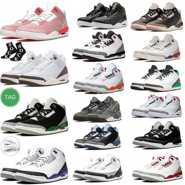 

casual 3 basketball shoes women 3s fire red dark iris neapolitan desert elephant black cement gold lucky green cardinal muslin mens trainers