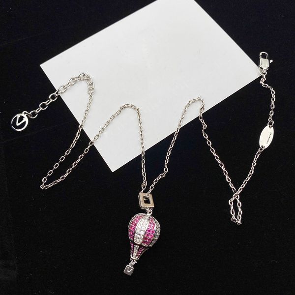 

designer diamond balloon pendant necklace for women luxury classic sliver men jewelry causal chain necklaces woman fashion gift 2302283bf, Silver