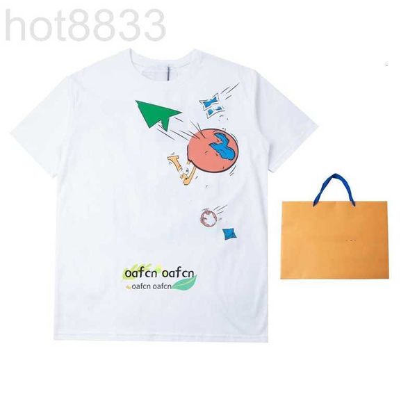 

men's t-shirts designer summer paper aircraft letter crew neck printed breather flip effect label iuog, White;black