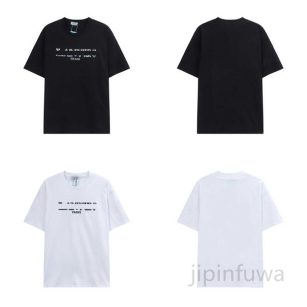 

mens t-shirts tees lanvins embroidery letter t shirts women designer cotton man casual shirt luxurys clothing high street shorts sleeve cre, White;black