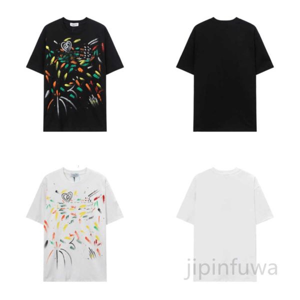 

eu trend lavins mens short sleeves tee shirts designers t-shirts fashion hand-painted graffiti printed high street cotton sweatshirt 8tzy, White;black