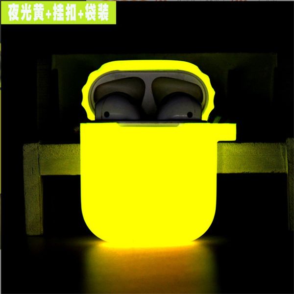 

headset accessories silicone case for apple airpods pro/ 2 glowing dark luminous shockproof protective sleeve for airpods pro earphone box c
