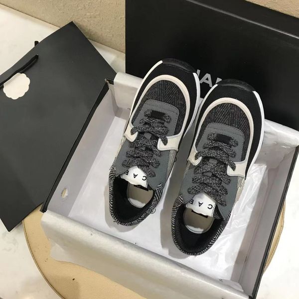 

classics women espadrilles flat designer shoes canvas and real lambskin loafers two tone cap toe fashion sneakers casual shoe hoe99 03, Black