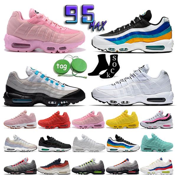 

men trainers 95 running shoes iron grey light charcoal vintage tv 95s des chaussures triple white black pink runners women dark army bordeau
