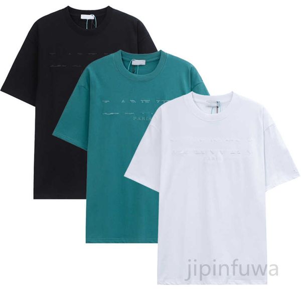 

2023 men's t-shirts letter printed classic lanvis designers fashion women tees high street shorts sleeves t shirt gb19, White;black