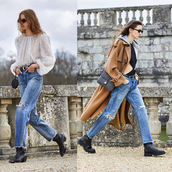 

the main promotion of the new runway style in spring and summer with holes in cotton women's ultra-thin and versatile straight cropped, Blue