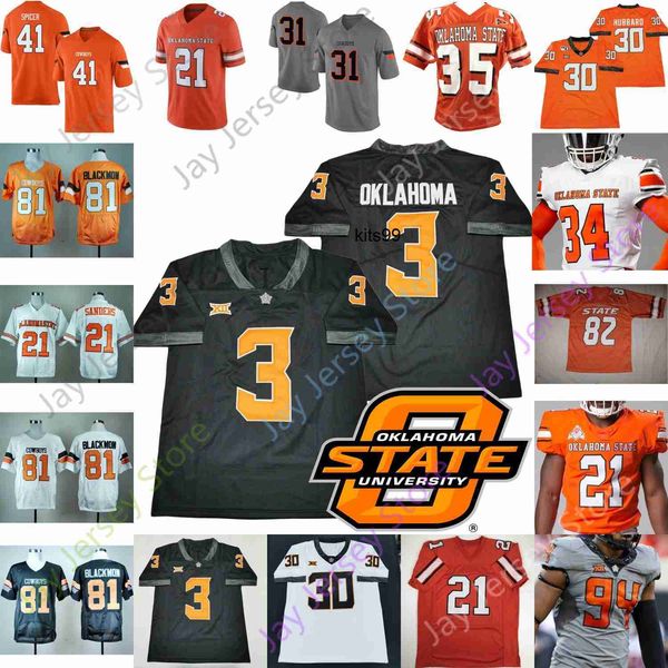 

custom oklahoma state football jersey ncaa college cameron murray justin blackmon mason rudolph gilbert weeden russell okung gilbert miller, Black;red