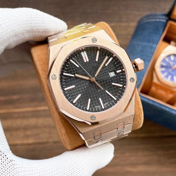 

omatic mechanical movement watches sapphire glass 5 atm rubber watchband diving super luminous mens watch 2023 waterproof audemar u1 a w48k, Slivery;golden