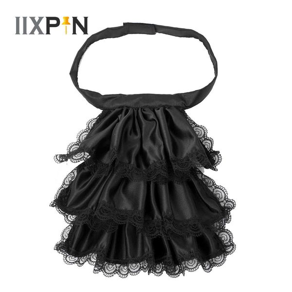 

neck ties steampunk victorian lace collar men ruffle dress tuxedo costume european court colonial jabot collars adults performance props j23, Blue;purple