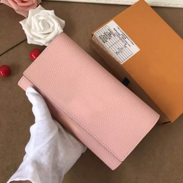 

high-quality luxury capucines designer wallet, fashionable classic women's leather handbag zipper card purse wallet, 61248, Red;black